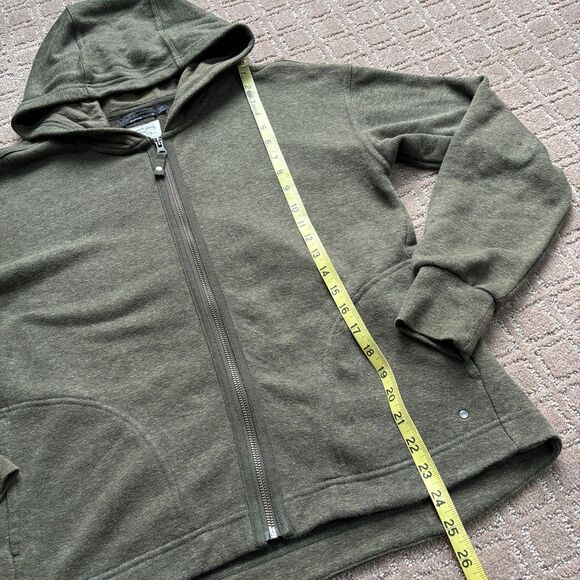 Prana Full Zip Hoodie Women's Small Olive Green Casual Weekend Walk Hike Outdoor - Picture 4 of 6